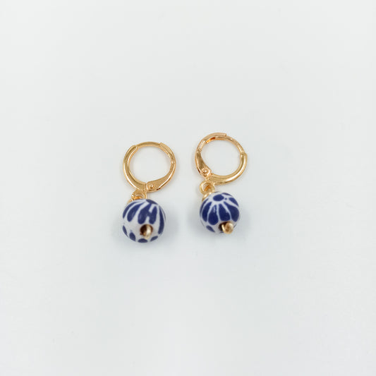 Aretes Talavera y Chapa de Oro 14k