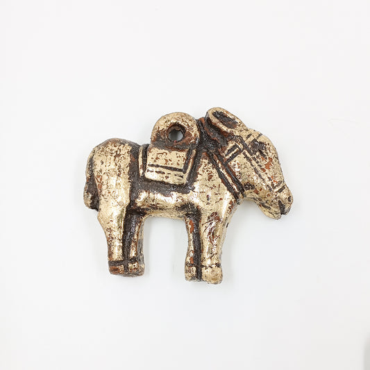 Burrito Milagrito en barro - acabado dorado y plateado