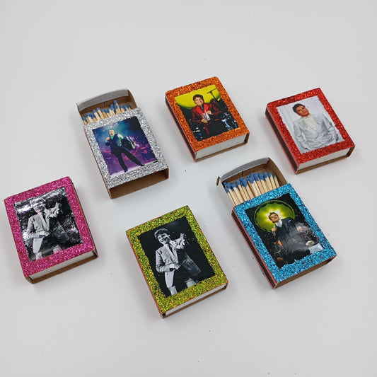 Cajita de cerillos – arte Kitsch mexicano con íconos pop