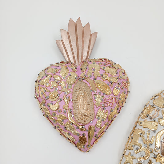 Corazones Milagrito grandes - Virgen y Sagrado Corazón