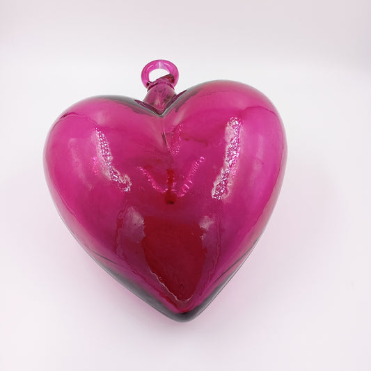 Corazones jumbo de vidrio soplado