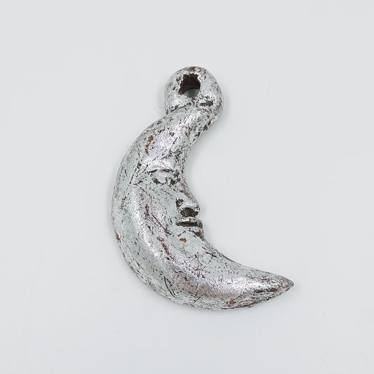 Luna Milagrito en barro - acabado dorado y plateado