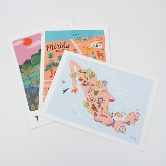 Mini Prints ilustraciones – arte inspirado en México