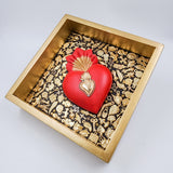 Nicho Corazón con Milagritos – Plata y Oro Nicho Corazón con Milagritos – Plata y Oro