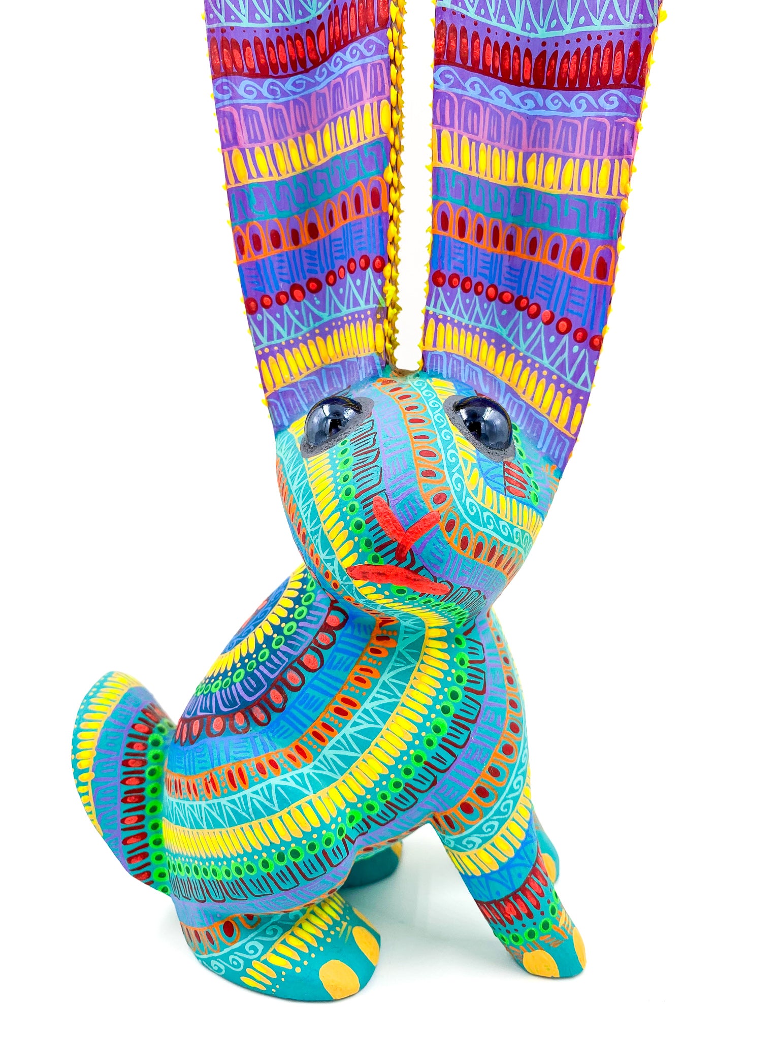 Alebrije Conejo Verde - Artesanía Pintada a Mano de México