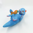 Alebrije de nutria azul con pececito