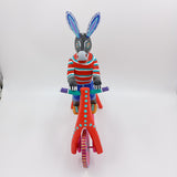 Alebrije burro en bicicleta - San Martín Tilcajete