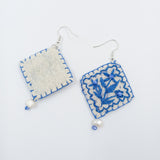 Aretes bordados a mano