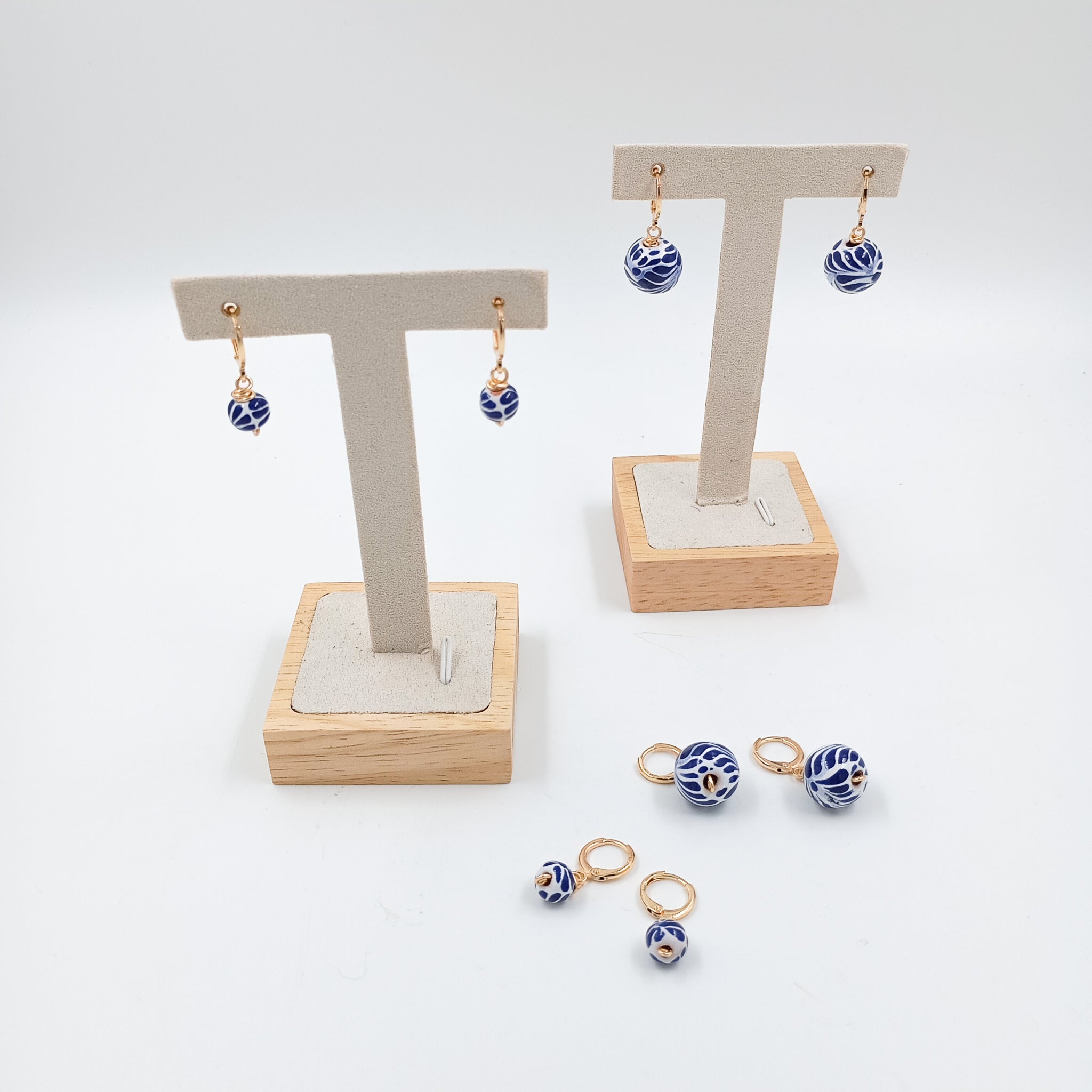 Aretes Talavera y Chapa de Oro 14k