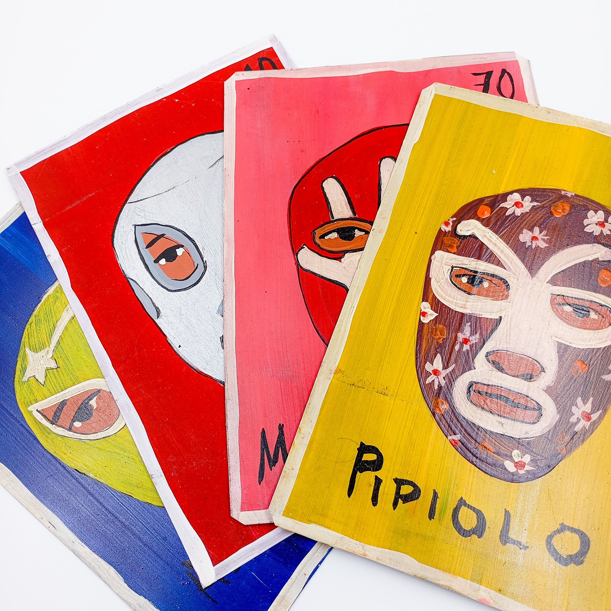 Arte Kitsch de Lucha Libre sobre lámina