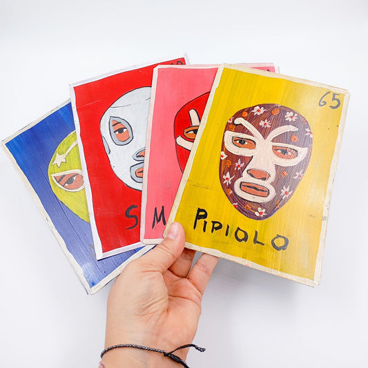 Arte Kitsch de Lucha Libre sobre lámina