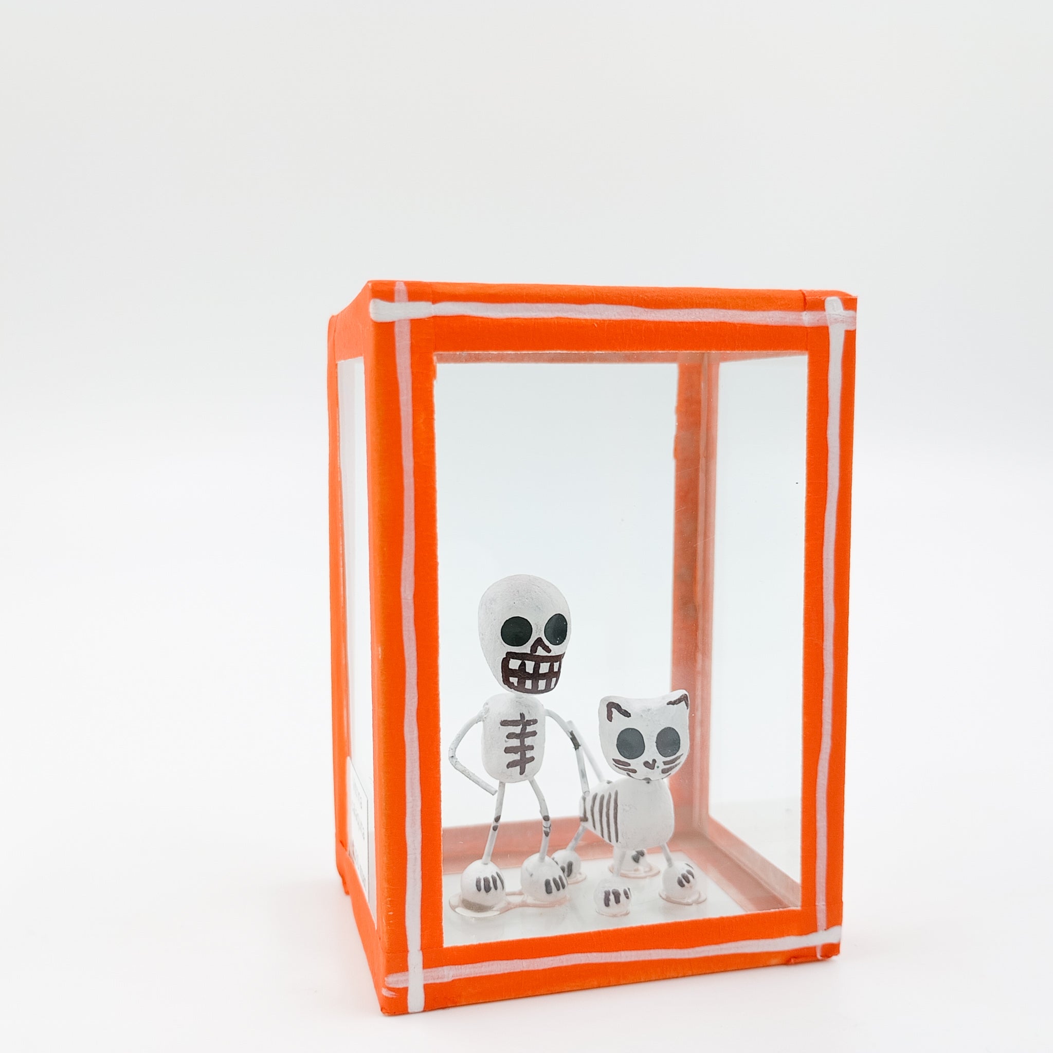 Cajita de la calaverita con su gato