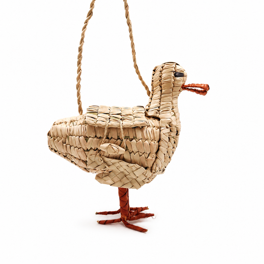 Bolsa gaviota tejida en palma