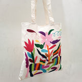 Tote bag with Otomí embroidery