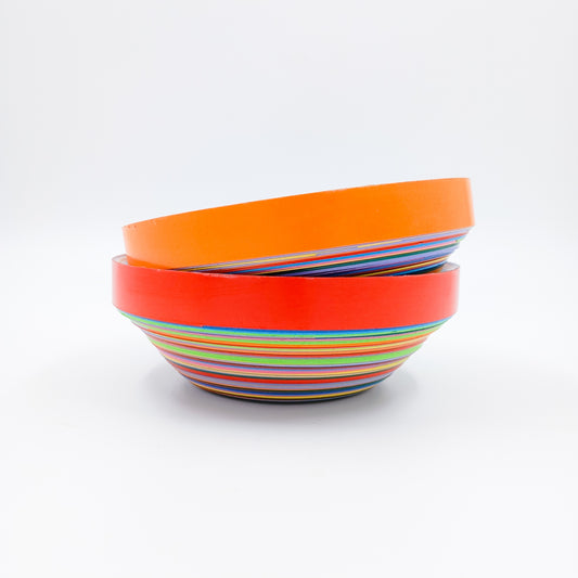 Set de 2 bowls botaneros de papel reciclado “Serpentina”