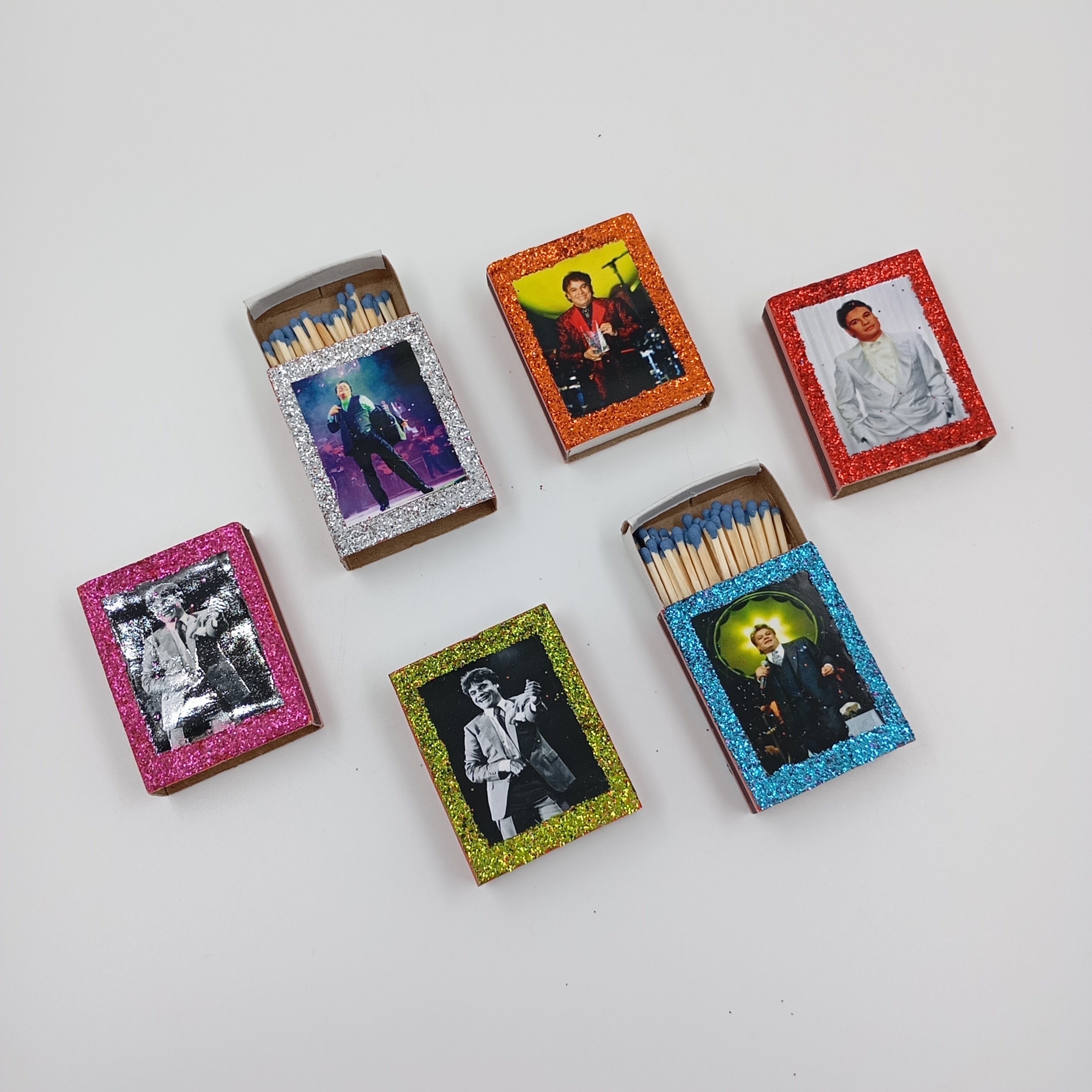 Cajita de cerillos – arte Kitsch mexicano con íconos pop