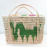 Large baskets woven from natural palm