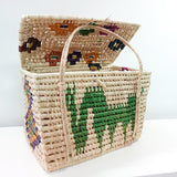 Large baskets woven from natural palm