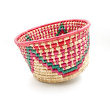 Handmade palm flower basket - red color