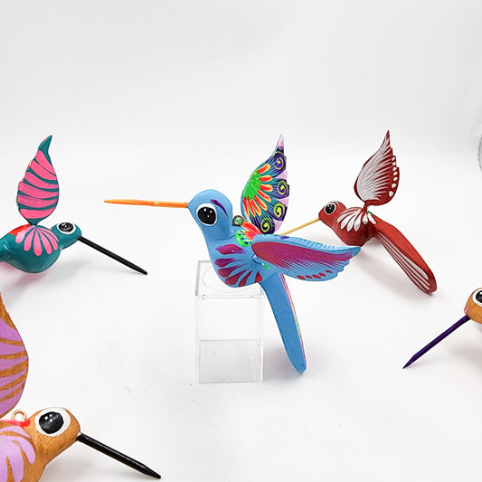 Colibrí Alebrije de madera