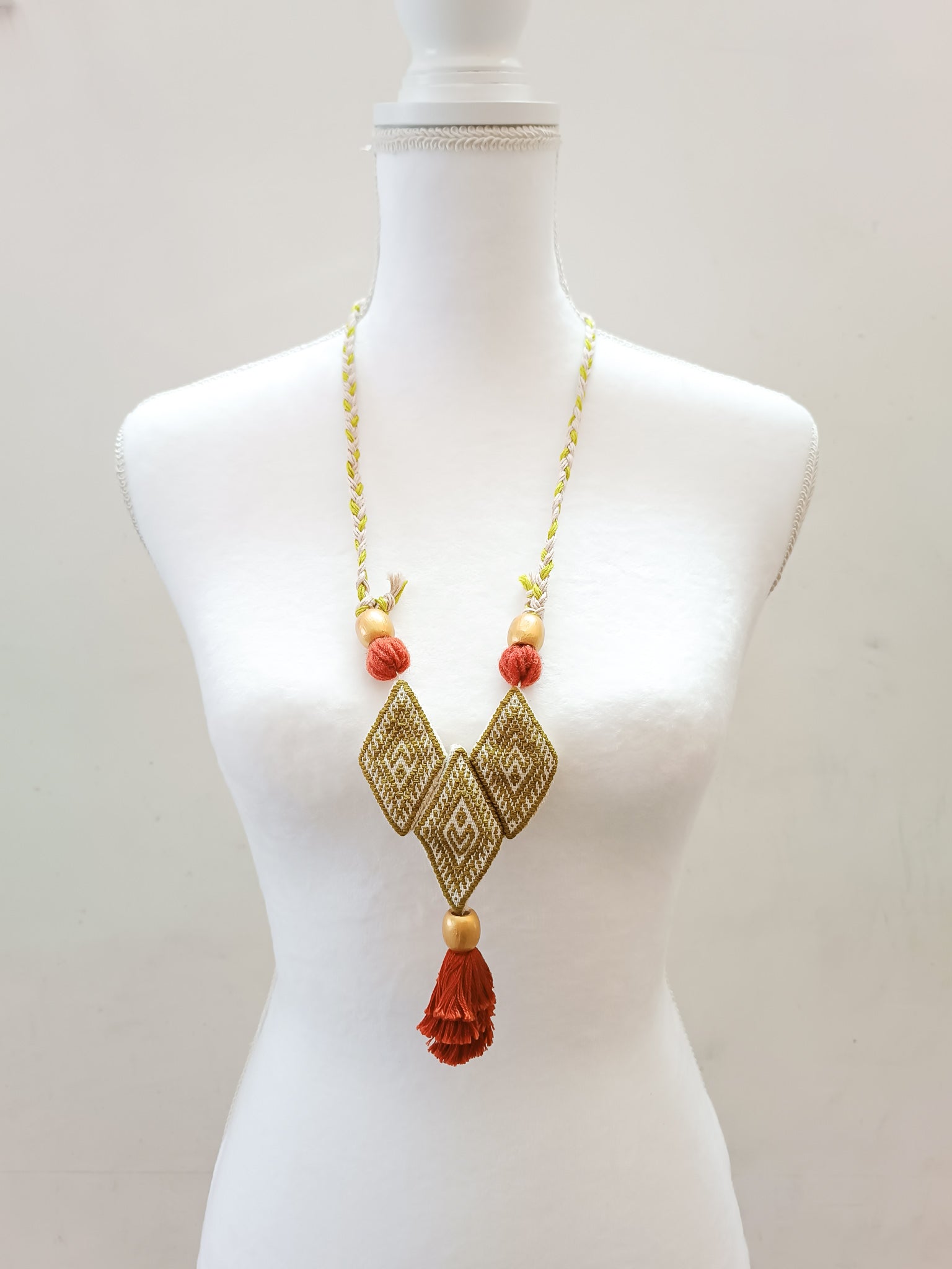 Backstrap woven necklace