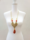 Backstrap woven necklace