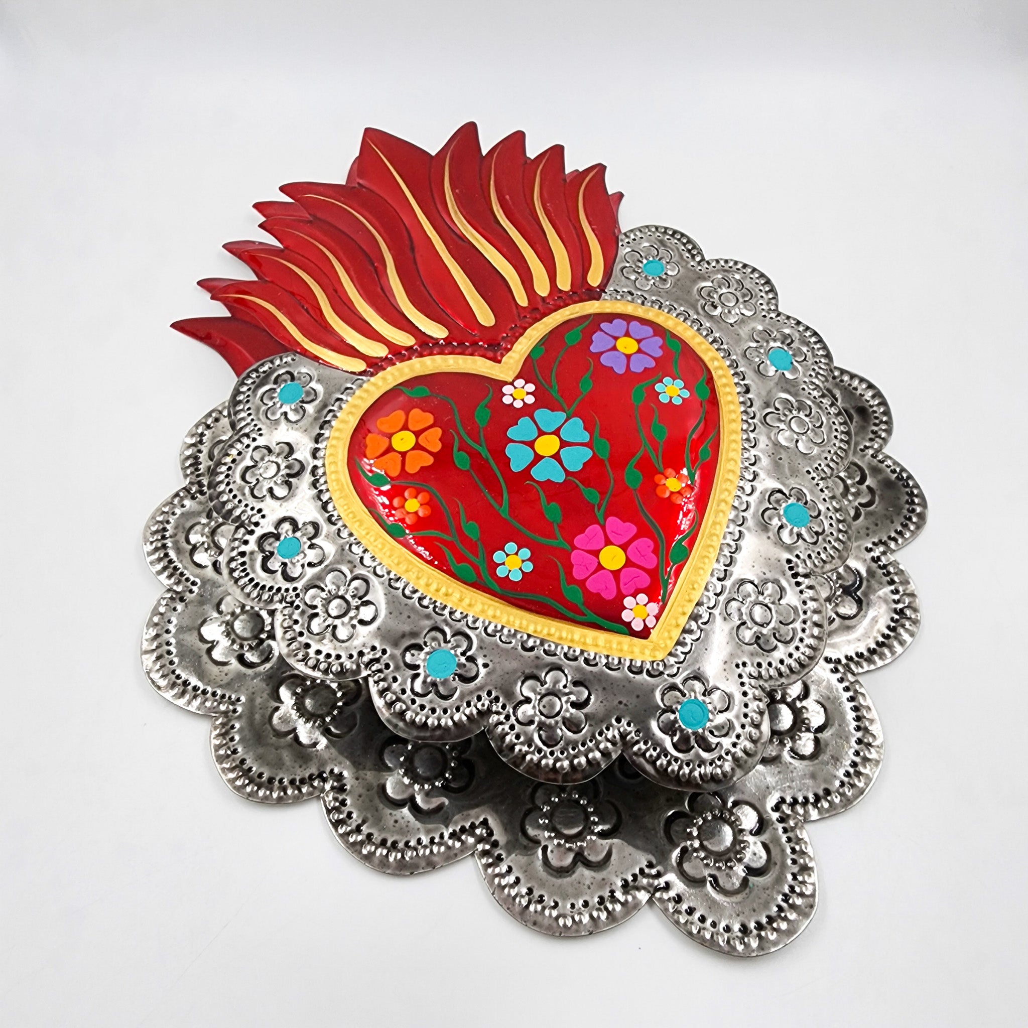 Corazón Milagrito doble de hojalata