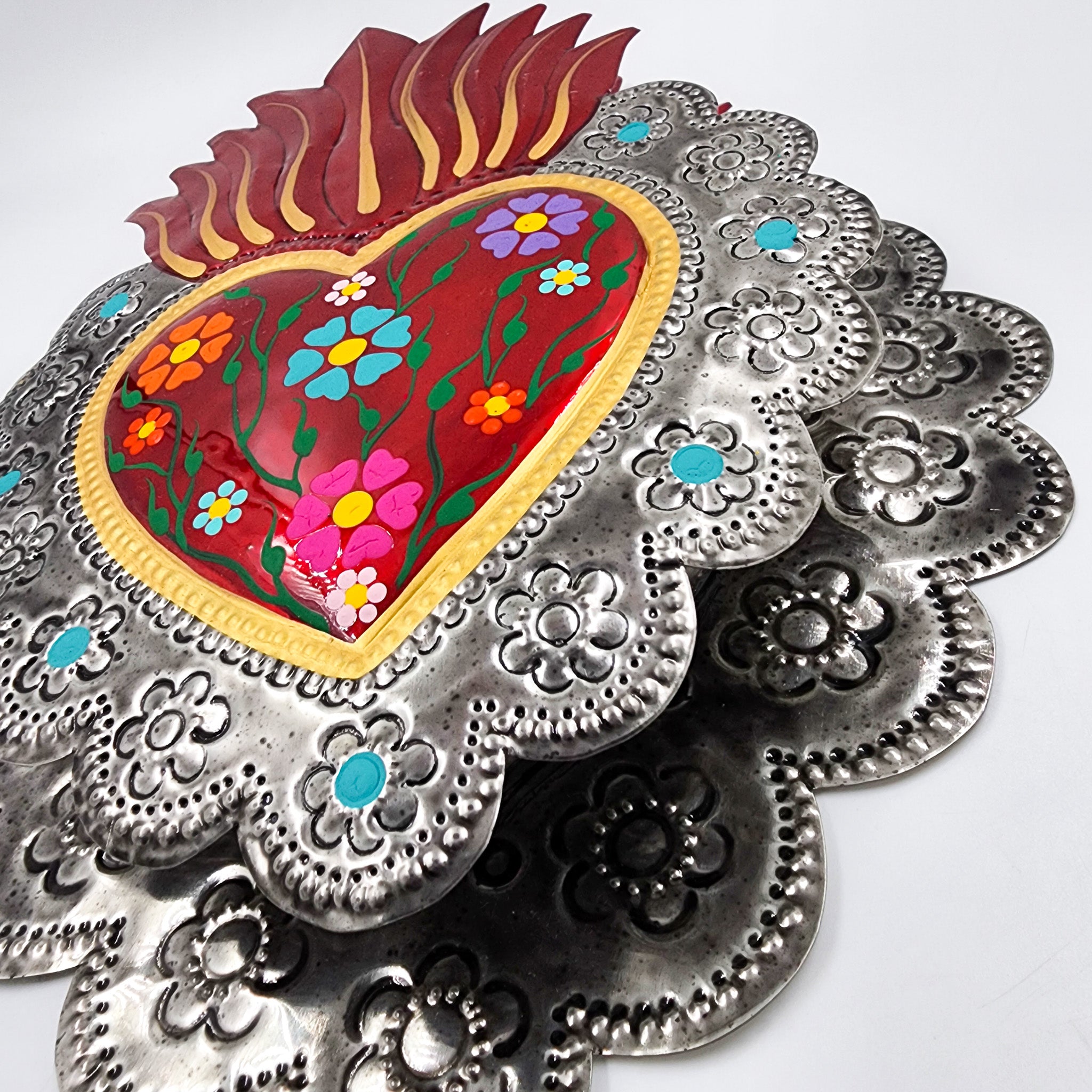 Corazón Milagrito doble de hojalata