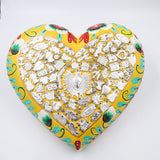 Corazón Grande con Milagritos y flores pintadas