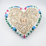 Corazón Grande con Milagritos y flores pintadas