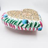 Corazón Grande con Milagritos y flores pintadas