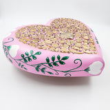 Corazón Grande con Milagritos y flores pintadas