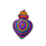 Milagrito Heart Alebrije with Fire - Oaxaca Crafts