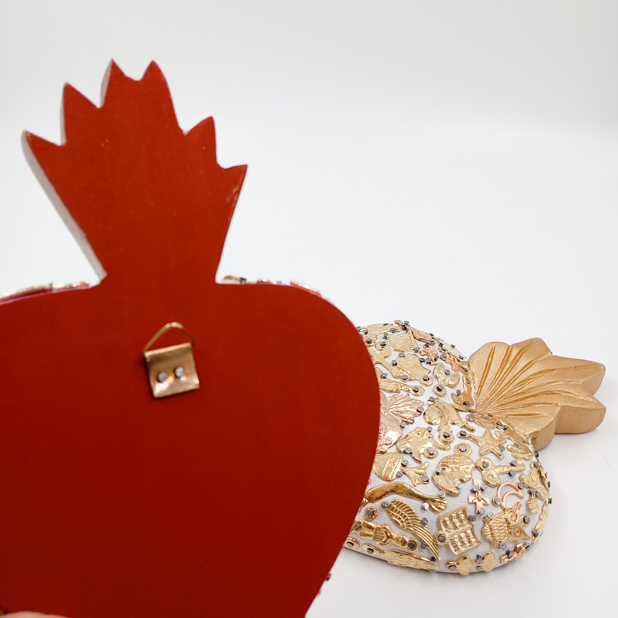 Corazones Milagrito grandes - Virgen y Sagrado Corazón