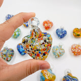 Corazones mini de vidrio soplado