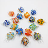 Corazones mini de vidrio soplado