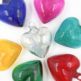 Corazones de vidrio soplado