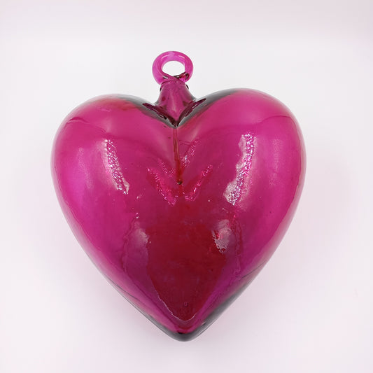 Corazones jumbo de vidrio soplado
