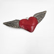 Heart with embossed tin wings