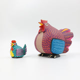 Set de gallinas Alebrije - mamá e hija