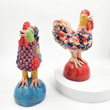 Gallo de barro vidriado - chico