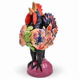 Gallo de barro vidriado - grande