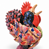 Gallo de barro vidriado - grande