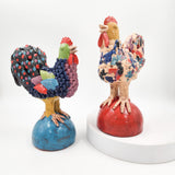 Gallo de barro vidriado - chico
