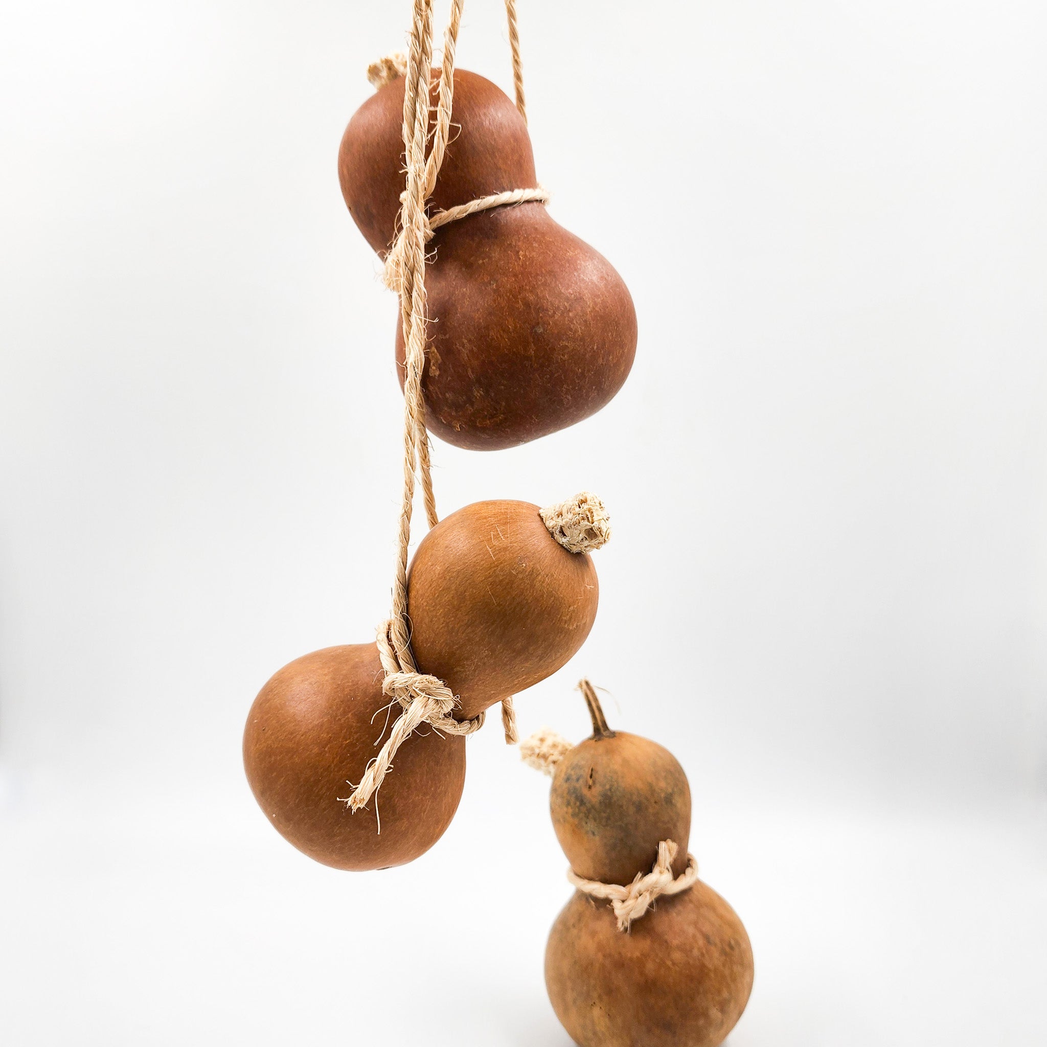 Guaje para agua con asa de henequén