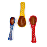 Set of Handmade Clay Spoons in Vibrant Colors from Capula Michoacán