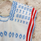 Huipil de Oaxaca - para niña color blanco con brocados azules