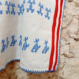 Huipil de Oaxaca - para niña color blanco con brocados azules