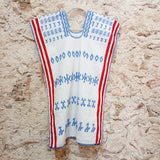 Huipil de Oaxaca - para niña color blanco con brocados azules