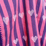 Huipil de Oaxaca - para niña color morado y rosa con corazones